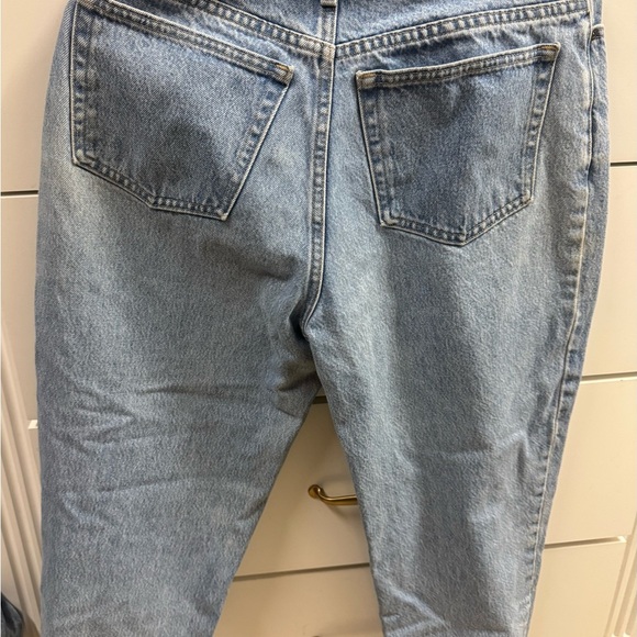 Lands End vintage high waisted white washed  Blue Denim Jeans US 12 Petite - Picture 2 of 11